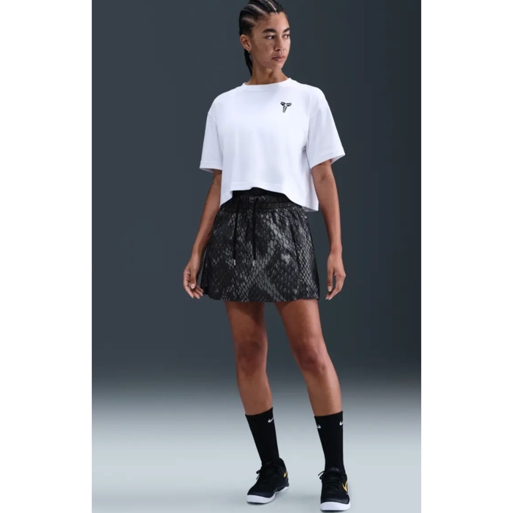 New NIKE KOBE Sz Medium Women's Woven Black Snake Print Skirt IB2720-010